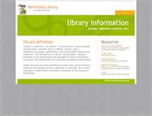 Tablet Screenshot of berthoudlibrary.org